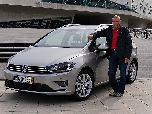 Dieter K. aus Rostock: Mit dem neuen VW Golf Sportsvan aus Wolfsburg von autoWOBil.de sehr zufrieden