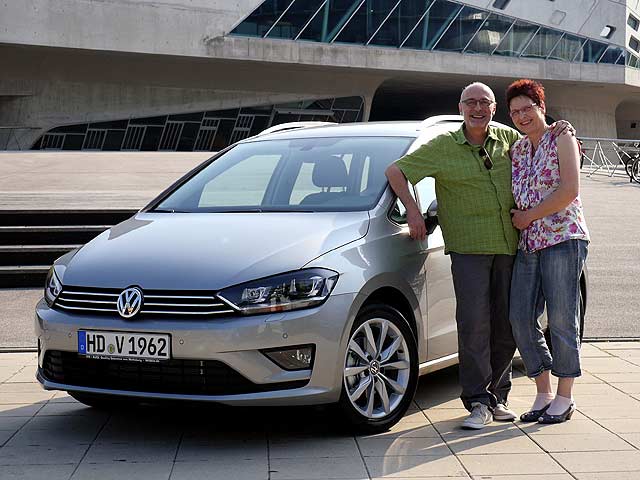 VW Jahreswagen: Rundum mit dem Golf Sportsvan und autoWOBil.de zufrieden: Fam. Burkhardt aus Heidelberg 
